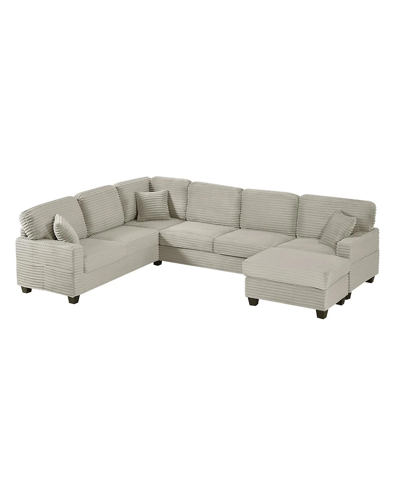 Streamdale Furniture Streamdale U-shaped Sectional Sofa with Ottoman & Storage