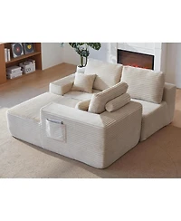 Streamdale Furniture 104" Cloud Sectional Sofa with L-Shape Chaise & Side Pockets