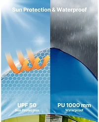 Mecale 1-Room Camping Shower Tent Privacy Shelter with Stakes and Carry Bag