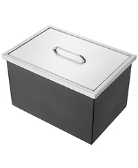 Mecale 20 x 14 x 12 Inch Drop-In Stainless Steel Ice Chest, 40 Qt with Lid