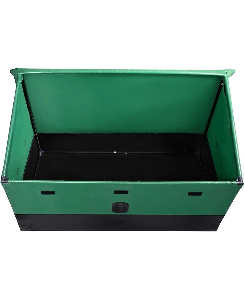 Mecale 100 Gallon Outdoor Storage Deck Box with Galvanized Frame