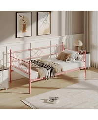 gaomon Twin Metal Daybed Sofa Bed Frame Premium Steel Slat Support Spacious Under Bed Storage No Box Spring Easy Build