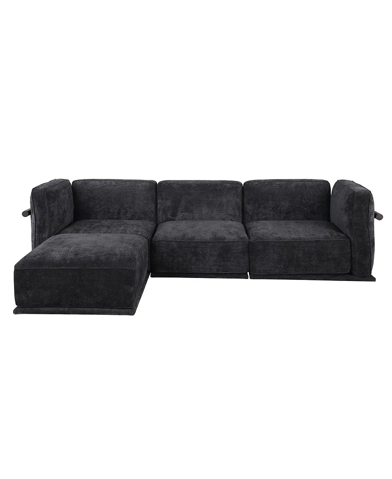 Streamdale Furniture Fashionable modular chenille sofa with iron and wood frame