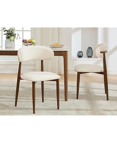 Streamdale Furniture Dining Chairs Set of 2, Modern Fabric Upholstered Kitchen Chairs