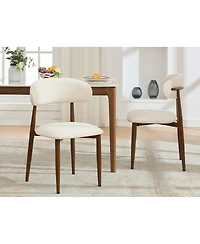 Streamdale Furniture Dining Chairs Set of 2, Modern Fabric Upholstered Kitchen Chairs