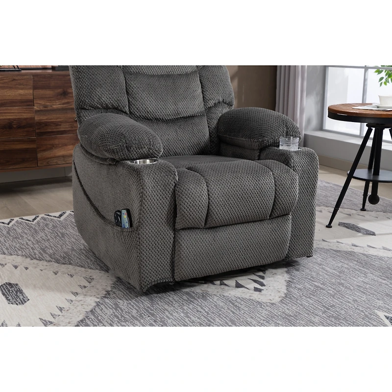 Streamdale Furniture Ultra-wide electric lounge chair with massage, heating, and standing function