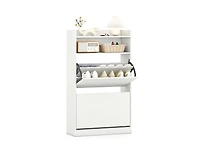 Slickblue Shoe Storage Cabinet with 2 Flip Drawers & Adjustable Shelves