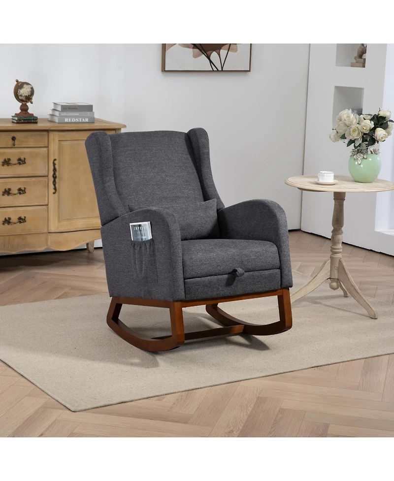 Streamdale Furniture Modern Rocking Chair with Footrest