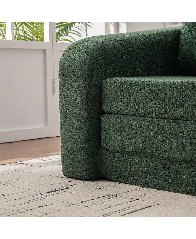 Streamdale Furniture 71" 2-in-1 Pull Out Loveseat Sofa Bed with Pillows