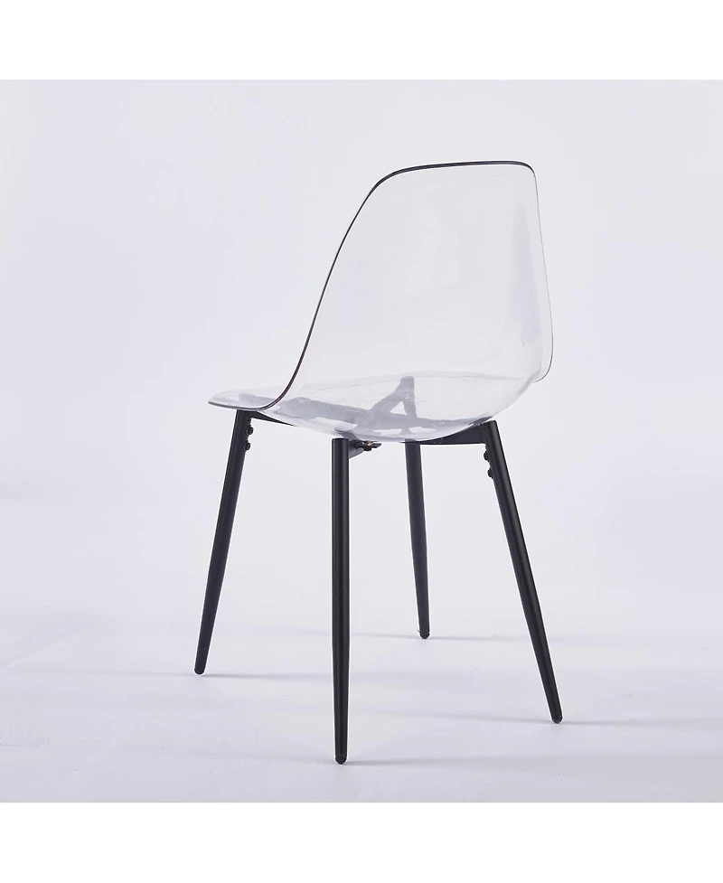 Streamdale Furniture 5pcs Dining Set, Mid-century Metal Leg Dining Table for 4-6, Set