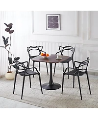 Streamdale Furniture 5pcs Dining Set, Metal Leg Table