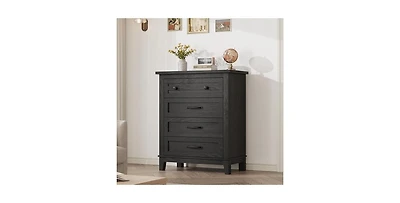 gaomon 4 Dresser for Bedroom, 34.8" Tall Vertical Drawer Dresser with Large Storage