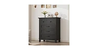 gaomon 4 Dresser for Bedroom, 34.8" Tall Vertical Drawer Dresser with Large Storage