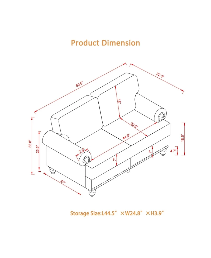 Streamdale Furniture Modern Classic Sofa 2+3 Seater
