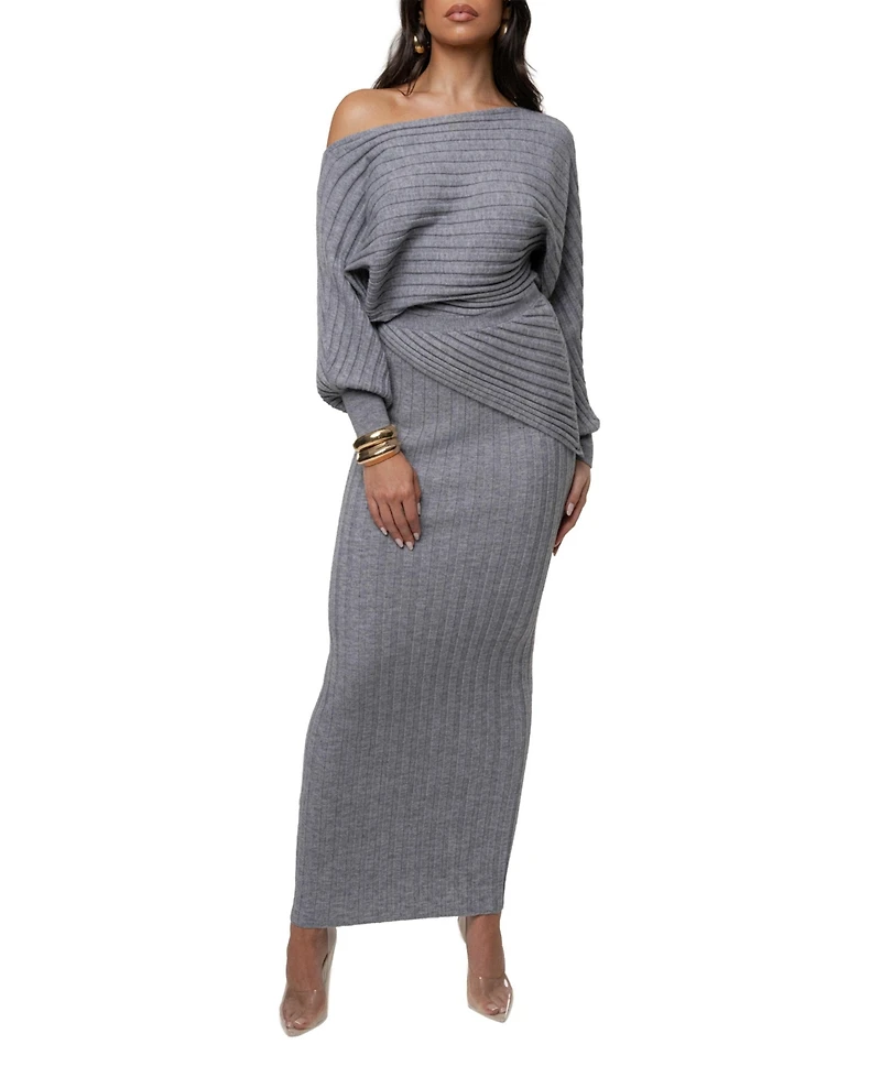 Jluxlabel Women's Clarity Ribbed Skirt Set