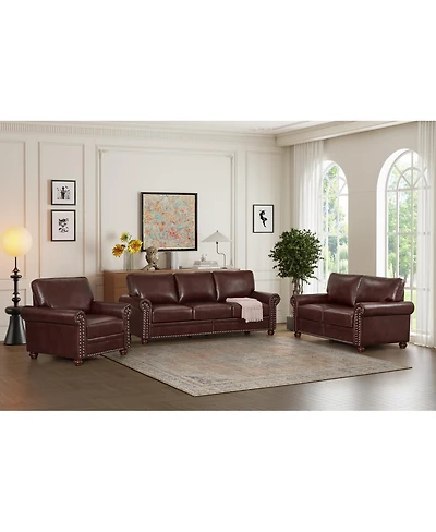 Streamdale Furniture Living Room Sofa with Storage Sofa 1+2+3 Sectional Burgundy Faux Leather