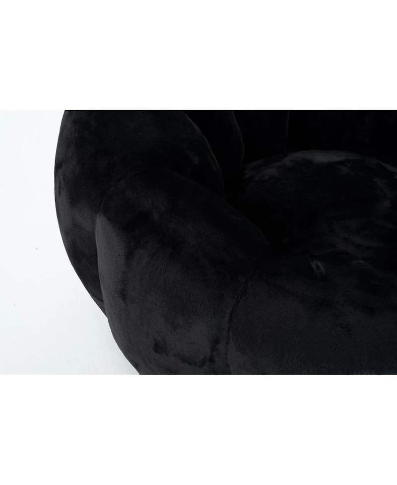 Streamdale Furniture Adult Floral Bean Bag Chair, Ultra-Soft Faux Fur, Large Single-Seater