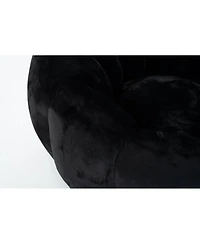 Streamdale Furniture Adult Floral Bean Bag Chair, Ultra-Soft Faux Fur, Large Single-Seater