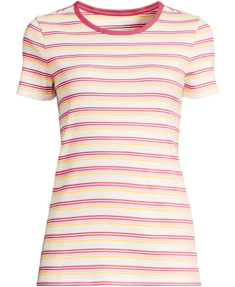 Lands' End Plus Micro Rib T-Shirt