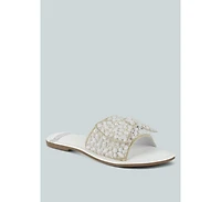 Pipa Big Bow Beaded Flats