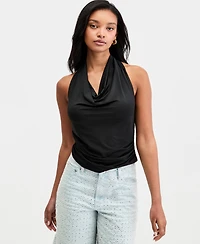 Bar Iii Women's Cowl-Neck Halter Top, Macy's Exclusive