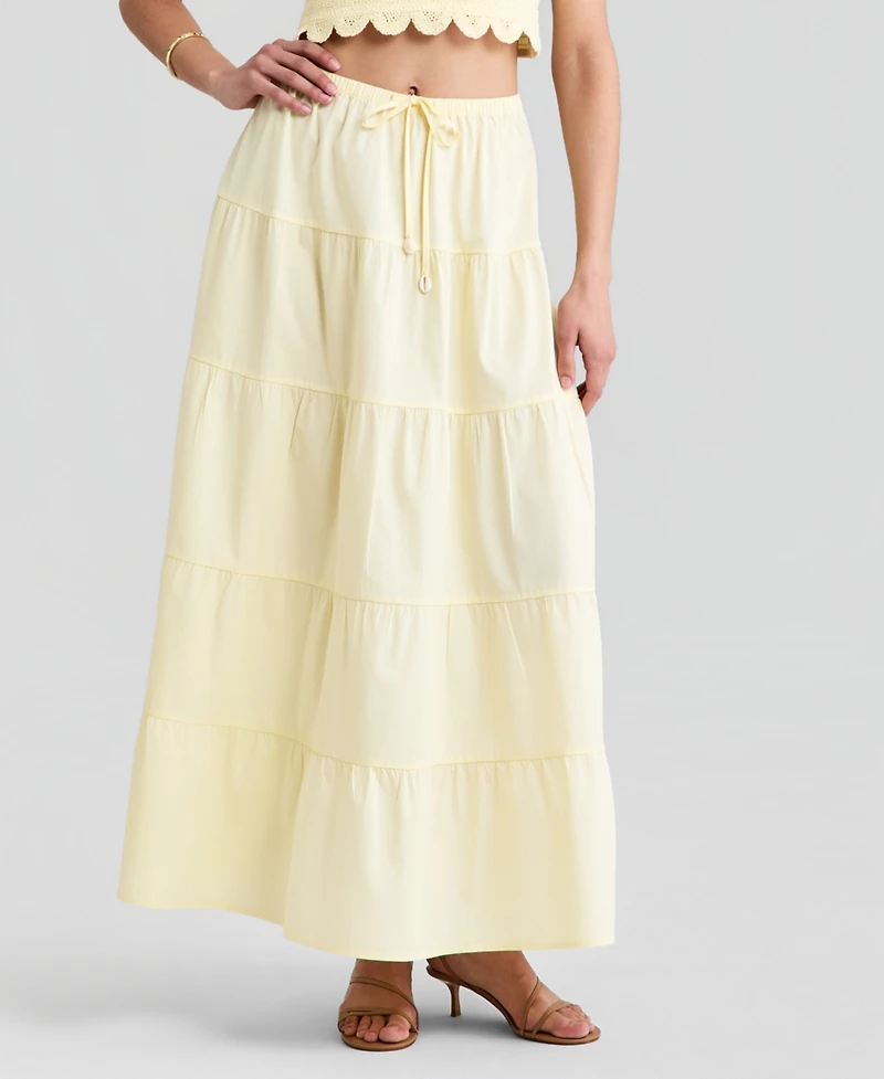 And Now This Women's Cotton Tiered Pull-On Maxi Skirt, Macy's Exclusive