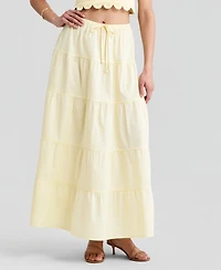 And Now This Women's Cotton Tiered Pull-On Maxi Skirt, Macy's Exclusive