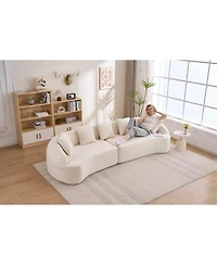 Streamdale Furniture Curved Boneless Sofa, 110" Compression Modular Sectional