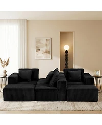 Streamdale Modular U-Shaped Sectional Sofa, 132-inch 4-Seater with Reversible Chaise Lounge