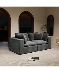 Streamdale Furniture Streamdale Modular Sectional Sofa Seat, Upholstered Couch for Living Room, 2PC Free Combination