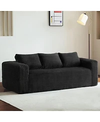 Streamdale Furniture Cloud Loveseat Sofa Couch in a Box, 3 Seater Boneless Couch, Comfy Deep Seat Corduroy Sofa