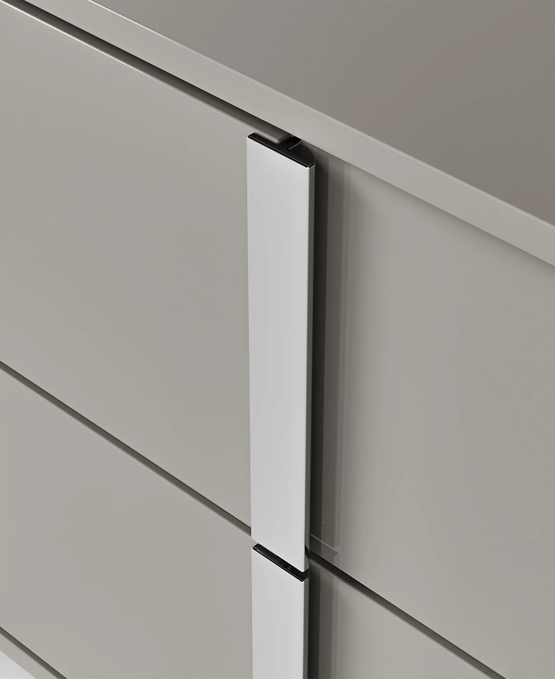 Erina 23.5" Wood Glossy 2-Drawer Nightstand