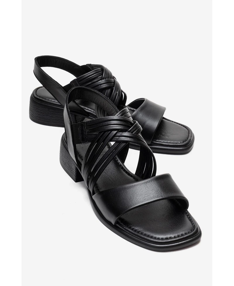 Forever & Always Shoes Women's Livello Leather Multi Strap Sandal