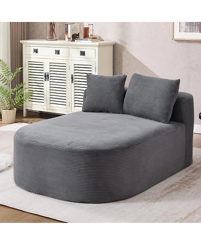 Streamdale Furniture 67.5" Indoor Corduroy Oversized Sleeper Sofa with Deep Seat Lounge