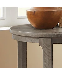 Streamdale Furniture 24" 2PC Curved Round Wooden Coffee Table Set