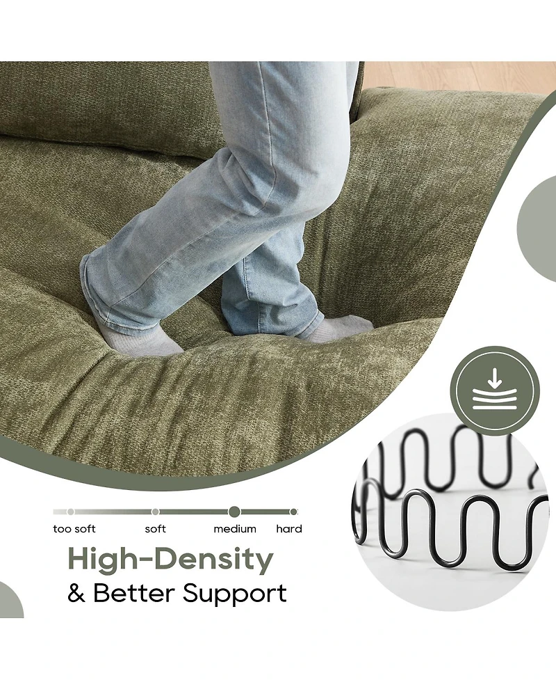 Streamdale Furniture Modern Minimalist Modular Sectional Sofa with Right Facing Chaise