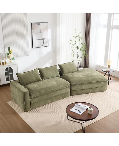 Streamdale Furniture Modern Minimalist Modular Sectional Sofa with Right Facing Chaise