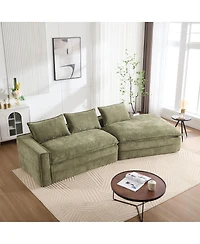 Streamdale Furniture Modern Minimalist Modular Sectional Sofa with Right Facing Chaise