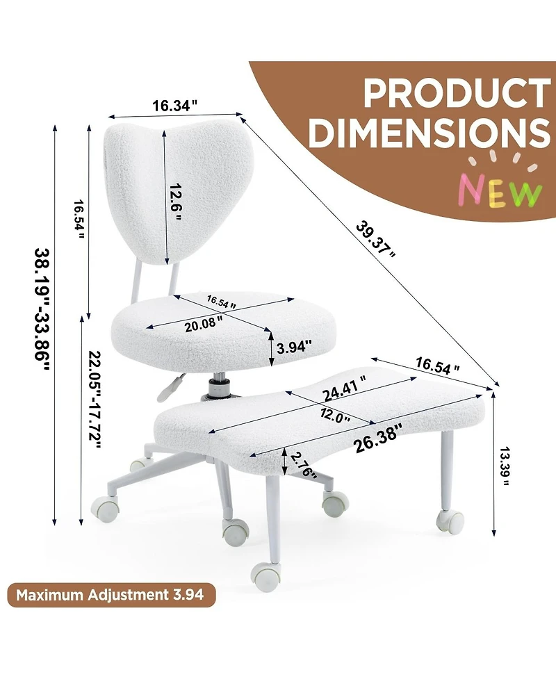 Streamdale Furniture Meditation Chair: Ergonomic, lumbar support, adjustable seat
