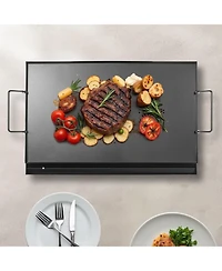 Ecooso 24 x 16 Inch Carbon Steel Griddle Plate for Gas Grill with Handles