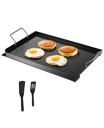 Ecooso 24 x 16 Inch Carbon Steel Griddle Plate for Gas Grill with Handles