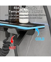 Lalahoo 3-Spray Shower Faucet 2.5 Gpm with Piano Button Control, Led Temperature Display and Ambient Light