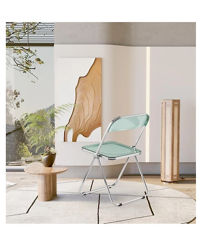 Streamdale Furniture Folding transparent stackable crystal folding chair