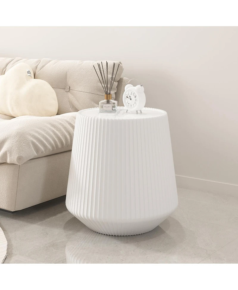 Streamdale Furniture Modern Leather Sofa Coffee Table with Sintered Stone Top