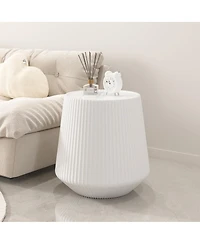 Streamdale Furniture Modern Leather Sofa Coffee Table with Sintered Stone Top