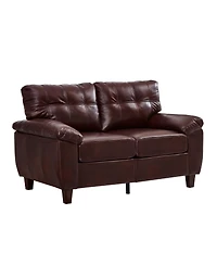 Streamdale Furniture Modern 3-Seater & Loveseat Faux Leather Sofa with Storage