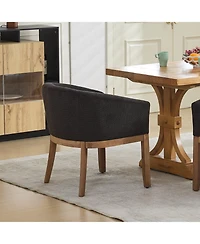 Streamdale Furniture Upholstered Barrel Dining Chair, Linen