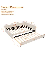 Streamdale Furniture Upholstered Daybed with Trundle