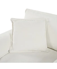Streamdale Furniture Oversized Chenille Armchair with Toss Pillow, Modern Modular Reading Chair