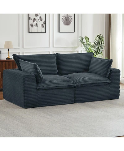 Streamdale Furniture Loveseat Sofa, Cloud Boneless Couch, Modern Modular Sectional, Oversized